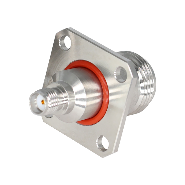 N母头转SMA母头 18GHz 穿墙式防水高频转接器