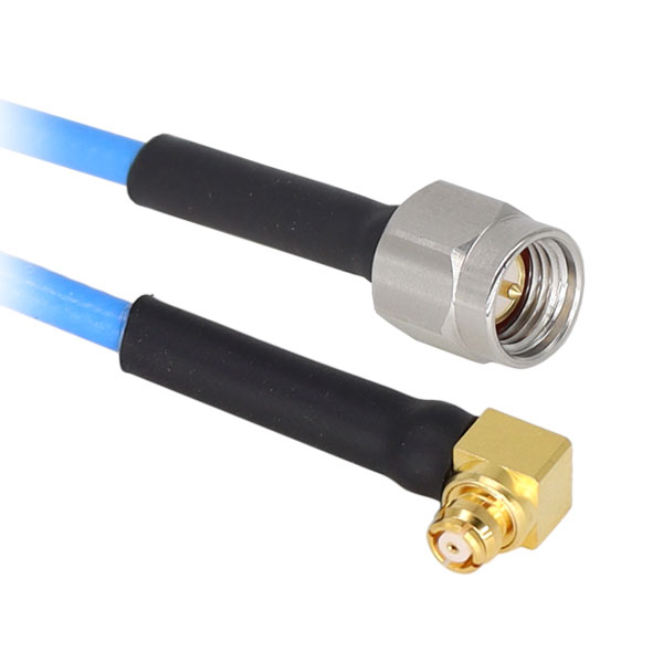 SMA公头转SMP弯母头 DC-18GHz 高频连接线
