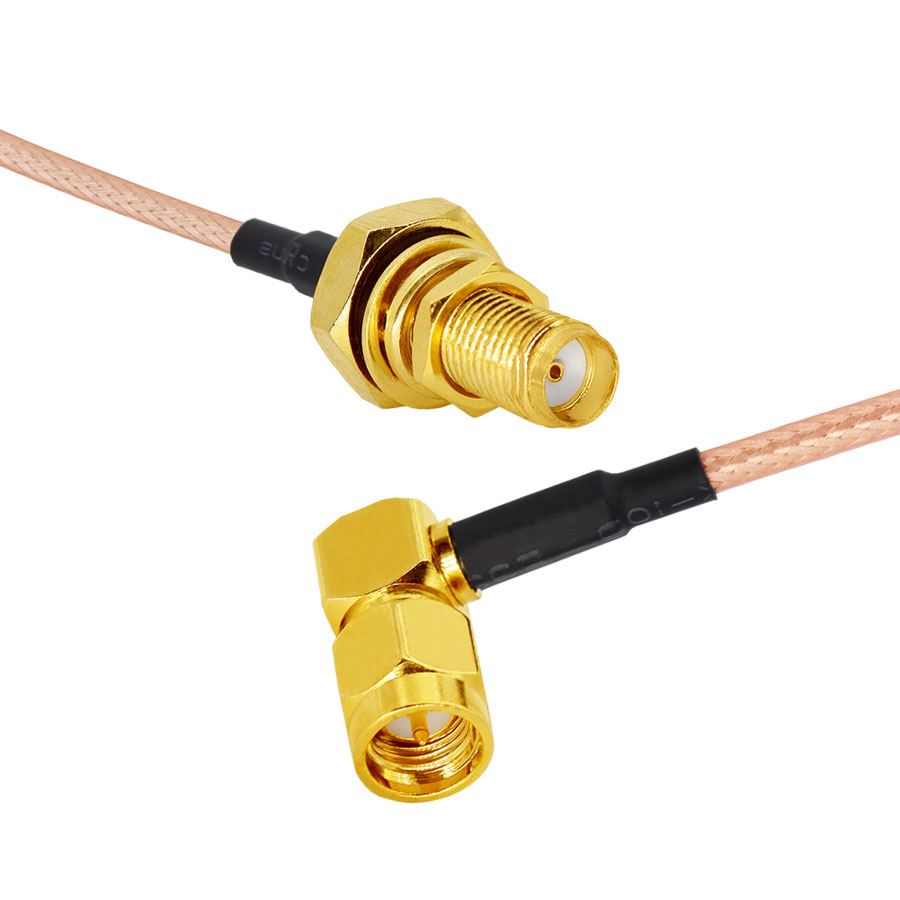 防水直SMA母头转SMA弯公头转接线