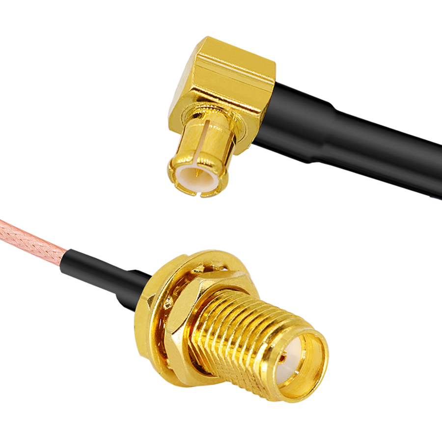 MCX弯公头转SMA母头连接线