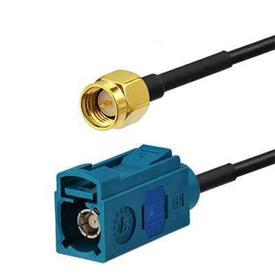 Fakra Z母头转SMA公头转接线